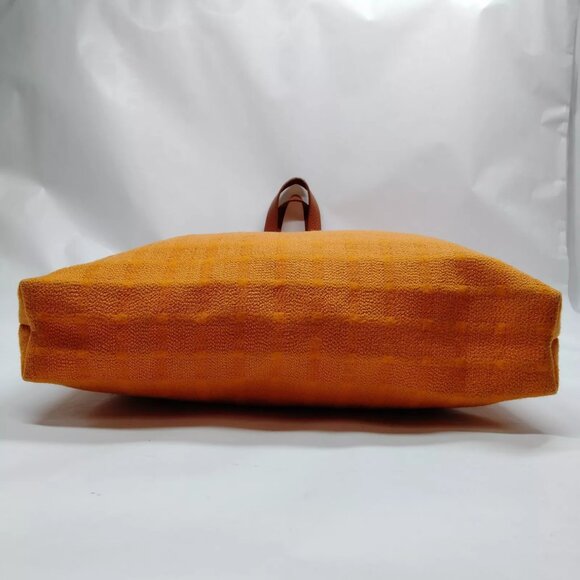 $1395 Authentic HERMES Unisex Orange Wool Leather Shoulder Tote Handbag - Picture 7 of 12